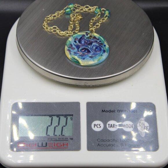 Bolivia 14K Venetian Glass Pendant Necklace - Picture 10 of 10